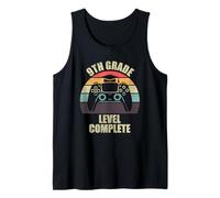 9th Grade Level Complete Gaming Shirts, Gamer Men Graduation Tank Top