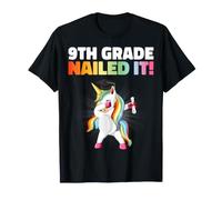 9th Grade Nailed It - Dabbing Unicorn 9th Grade Graduation T-Shirt