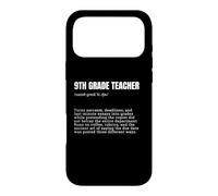 9th Grade Teacher Definition Funny Back to School Case for iPhone 17 Pro Max