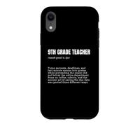 9th Grade Teacher Definition Funny Back to School Case for iPhone XR
