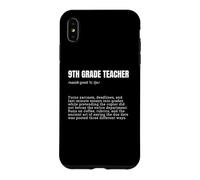 9th Grade Teacher Definition Funny Back to School Case for iPhone XS Max