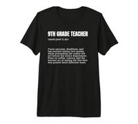 9th Grade Teacher Definition Funny Back to School Premium T-Shirt