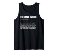 9th Grade Teacher Definition Funny Back to School Tank Top