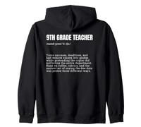 9th Grade Teacher Definition Funny Back to School Zip Hoodie