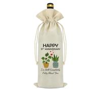 9th Wedding Anniversary Wine Bag Funny Romantic Gifts for Couple Partner