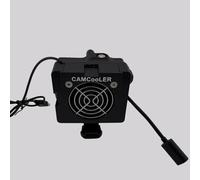 9Thirteen, Cooler Fan/Case. Works with GoPro HERO9, HERO10, HERO11, HERO12, HERO13, Reduce Overheating in Static Environments at Sporting Events,Vlogging (Black, PowerMount Plus - Variable Speed Fan)