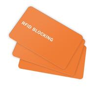9toa RFID Blocking Card - 3 Pack, Contactless NFC Credit Card ID Protection Safe Bank Card Passport Entire Wallet Purse Shield Protector Blocker Guard (Pack of 3, Orange)