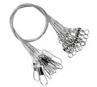 9Tong Freshwater Wire Fishing Leader Stainless Heavy Duty Wire Leader Fishing Saltwater Rigs Leaders Fishing Steel #3 40lb 9.8in 30pcs