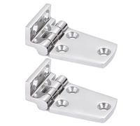 9Tong Heavy Duty Boat Hinge Cabinet Deck Hinge Steel Mirror Polished Marine Hatch Offset Short Side SUS316 1.51 x 2.62 inch 2pcs