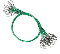 9Tong Swivels Line Fishing Leader Steel Wire Stainless Fishing Leaders Freshwater Fly Saltwater Wire Leader Fishing #3 40lb 9.8in 30pcs