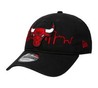 New Era 9Twenty NBA Tip Off Bulls CapEra Women/Men - Curved Brim Cap Baseball Strapback Metal Buckle, with Peak Winter Autumn-Winter - One Size Black