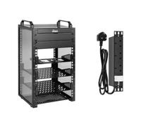 9U Black SBC Rack & 1U 3 Outlets PDU
