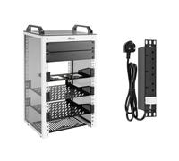 9U White SBC Rack & 1U 3 Outlets PDU