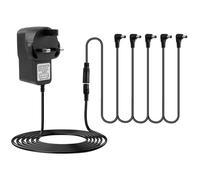 9V 1A Guitar Pedal Power Supply DC 5 Way Daisy Chain Charger, 2M Guitar Power Adapter Wall Charger Tip Negative Effects Pedals Adapter for Behringer JOYO Donner BOSS Sonicake MXR TC Electroneic