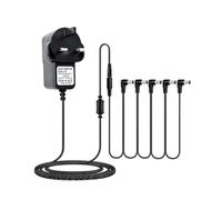 9V 1A Guitar Pedal Power Supply with 5 Way Daisy Chain Cable, UKCA Certified Adapter for Pedal Board, Compatible with Boss, Behringer, JOYO, MXR, Sonicake Smart Box & More