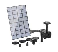 9V 2.5W Solar Fountain Pumps for Outdoor Use Dry Operate Safe Water Pumps with 6 Nozzles for Bird Bath Pond Garden Solar Spring with Nozzles