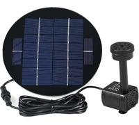 9V 3W Solar Panel Solar Powered Fountain Submersible Brushless Water Pump Kit for Bird Bath Pond Pull Garden 200L/H 150cm Lift