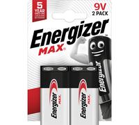 9V Batteries, Max Alkaline Power, 2 Pack