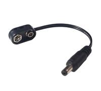 9V Battery Clip Converter Male DCJack Plug Power Cable Snap Connector Guitar Effect Pedal Battery Power Supply Adapter Lightweight Snap Connector Guitar Supply Compact Guitar Adapter