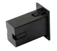 9V Battery Holder Box for Acoustic Guitar and Bass, Replacement Plastic Compartment Case with No Wires Inside, 5.6 x 5 x 3.1 cm, Black