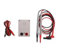 9V Buzzer Continuity Tester Featuring 100dB Sound and LED Light for Wire Cable PCB Circuit Check ABS Case White Parent Pack(tester - line - clip)