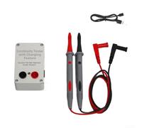 9V Cable Continuity Tester with Buzzer and Optical Acoustic Alarm, Continuity Tester for Cables, Wires and ABS Housing, White, Includes Test Probes (Tester Clip Pen)