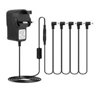 9V Guitar Pedal Power Supply Adapter, Noise-Free DC Charger with 5 Way Daisy Chain Cable, Tip Negative 5.5x2.1mm for BOSS, Behringer, JOYO, Donner, Sonicake Effects Pedals & Electronic Keyboards