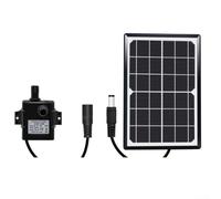 9V Solar Water Pumping System Featuring 6W or 10W Tempered Glass Panel and 5V DC Pump with 240LH Flow Rate and 2M Tubing for Garden Water Circulation (6W)