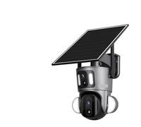 9W 2K Dual Screen 4G Solar Camera Outdoor 4MP PTZ Dual PIR Detection Dual-video Linkage Auto Tracking CCTV Camera(4MP 4G Add 64G)