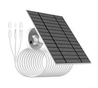9W 5V Monocrystalline Solar Panel IP66 Waterproof with 4m 3-in-1 USB/Type-C/DC3513 Cable Compatible with Ring-WYZE Reolink-SOLiOM SV3C DZEES-EUFYcam-SimpliSafe Low Power Security Cameras