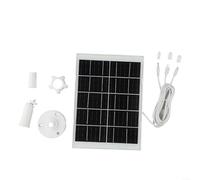 9W 5V Solar Panel with 4M 3-in-1 Cable for Security Camera, IP66 Waterproof USB-C/DC Charger Compatible with Ring for Wyze for Reolink for Eufy, Monocrystalline for Outdoor Power Supply Kit