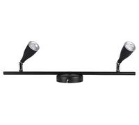 9W Double Head Indoor LED Wall Light, 4000K, 840lm, IP20, Black - VT-810 218269