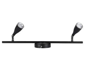 9W Double Head Indoor LED Wall Light, 4000K, 840lm, IP20, Black - VT-810 218269