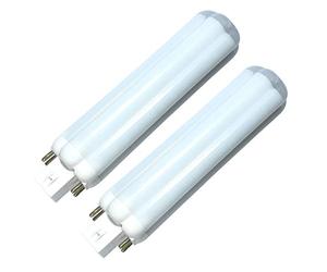 9w Led Gx24Q Bulb 4-Pin Base PL Retrofit Lamp Natural White 20W CFL Replacement Bulb GX24 LED Reading Desk Table Downlight 360 Beam Child's No UV Blue Lights (2 Pack, Remove/Bypass Ballast)