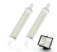 9w R7S Led Bulb 118mm Dimmable 2Pcs,6500k Linear Halogen Bulb Replacement J118, Nature Warm White Energy Saving Lamp Security Light Bulb for Ceiling Floodlight Fluorescent Lamp [Energy Class A]