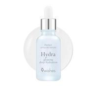 9wishes, Hydra Ampoule Serum Ⅱ Long-lasting Moisturizer for 72 hours, Hydrating Serum for Face with 8-layer of Hyaluronic Acid and 55% Coconut Water, Night and Day Serum, Advanced Korean Skincare