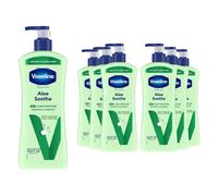 Vaseline Intensive Care Body Lotion Aloe Soothe 9 Pack, Deeply Moisturising Body Moisturiser for Dry Skin, With Aloe Vera and Micro Droplets of Vaseline Jelly, Fast Absorbing Formula, 600 ml