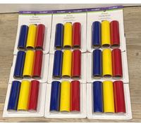 9x Cricut Everyday Iron-On Vinyl Sampler Pack Red, Yellow, Blue 3 Rolls Bulk Buy