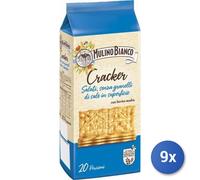 9X Multipack Crackers Mulino Bianco Not Salted 500G