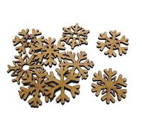 9X Snowflakes Christmas Wooden MDF Shape Assorted Decor Ornament Laser Embellishment (3.5cm)