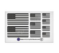 9X USA American flags flags Black and white Laminated Decal Sticker for helmet and bike MioVespa collection