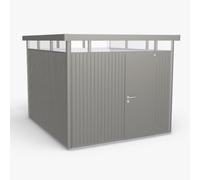 9x10 Biohort HighLine H5 Metal Shed - Single Door - Metallic Quartz Grey