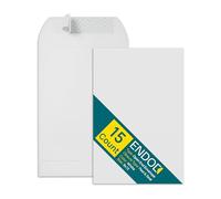 9x12 Envelopes Self Seal - 15 Pack - Open End White Mailing Envelopes for Catalogs, Presentatios, Oversized Documents - Self Sealing Envelopes with Peel and Seal Closure - 28lb Heavyweight Paper