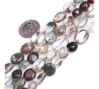 9x12mm Natural Green Phantom Quartz Stone Gemstone Semi Precious Freeform Baroque Potato Beads for Jewellery Making