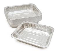 9x13 Disposable Foil Pans 10 Pack - Half Size Aluminum Foil Pans for Baking, Cooking, Roasting & Meal Prep | Heavy Duty Deep Steam Table Trays for Catering, Parties & Everyday Use