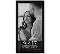 (9x17 in | 23x43 cm) Black Picture Frame for Puzzles Posters Photos or Artwork