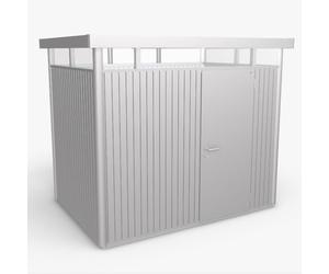 9x6 Biohort HighLine H2 Metal Shed - Single Door - Metallic Silver