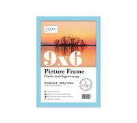9x6 Inch Light Blue Photo Frame Wall Mountable and Freestanding Picture Frame Standard Photograph Size, 9" X 6" (23 X 15cm)