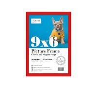 9x6 Inch Red Photo Frame Wall Mountable and Freestanding Picture Frame Standard Photograph Size, 9" X 6" (23 X 15cm)