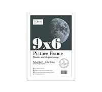 9x6 Inch White Photo Frame Wall Mountable and Freestanding Picture Frame Standard Photograph Size, 9" X 6" (23 X 15cm)